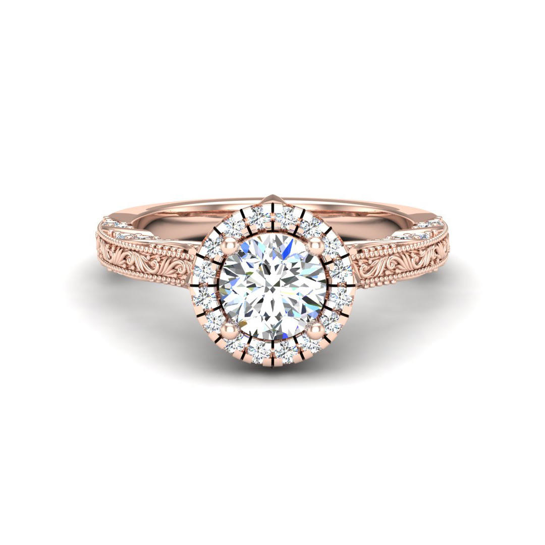 Alexandria Halo Engagement Ring